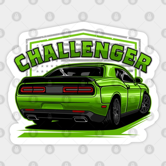 Dodge Challenger Sticker by idrdesign